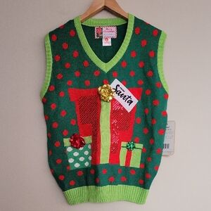 NWT Great Christmas Holiday Christmas Ugly Sweater Vest Size L